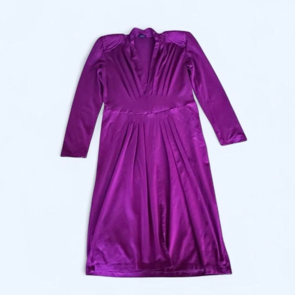 Vintage 90’s fuchsia long sleeved dress by J Peterman - Picture 2 of 3